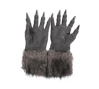 Guanti da lupo mannaro animale Cosplay partito costume puntelli zampe grigie con artigli, grigio, 13cmx30cm