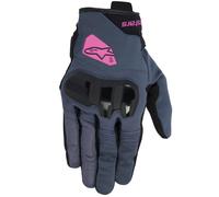 Guanti da moto Alpinestars Chrom V2 da donna grigio scuro-nero-viola S