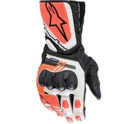 Guanti da moto Alpinestars SP-8 bianco-rosso fluo-nero 3XL