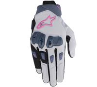 Guanti da moto Alpinestars STELLA SP X 3 da donna grigio-grigio scuro-nero-rosa L