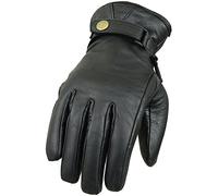 Guanti da moto classici in vera pelle, Nero , L