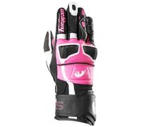 Furygan Styg 15 Woman Leather Gloves Nero,Rosa S Donna