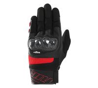Furygan Guanti Moto Galax Evo - Estivi, Leggeri, Palmo in pelle ventilata, Touch Nero/Rosso 3XL