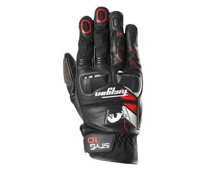 Guanti da moto Furygan STYG 10 nero-bianco-rosso 3XL