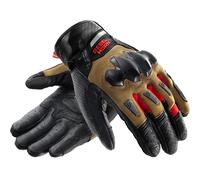 Guanti da moto Rebelhorn Defender sabbia-nero-rosso 3XL