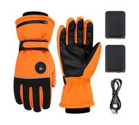 Guanti da moto riscaldati, guanti antivento, guanti per biciclette invernali in tessuto Oxford | Touch screen impermeabile impermeabile guanti da corsa riscaldati per la guida invernale, la digitazion