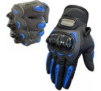Guanti da Moto, Touchscreen sulle Dita, Guanti per corse in Motocicletta, per ATV BMX MTB Bicicletta, Arrampicata, Motocross e Altri Sport All'aperto (XL, Blu)