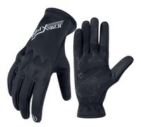 Guanti da motocicletta invernali per uomini donne, touchscreen duro con shell rigido incorporato guanti da moto caldi, sport esterni leggeri per andare in bicicletta in bicicletta (Nero, L)