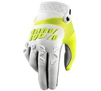 Guanti da motocross, 100% AIRMATIC, bianco, giallo, taglia 2XL