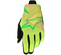 Guanti da motocross Alpinestars Radar Pro verde-giallo fluo-rosa fluo M