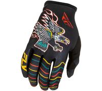 Guanti da motocross FLY Racing - USA Lite Americana nero-rosso-oro L