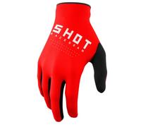 Guanti da motocross Shot Raw nero-bianco-rosso Saldi 13