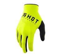 Guanti da motocross Shot Raw nero-giallo fluo Saldi 13