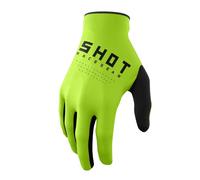Guanti da motocross Shot Raw nero-verde fluo Saldi 12