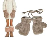 Guanti Da Neve Invernali Per Ragazze - Morbidi E Caldi Con Cinturino Anti-Smarrimento - Guanti Da Gioco Con Dita Intere Per L'Infanzia,Per cortile posteriore giardino pattinaggio sci ragazzi ragazze i