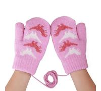 Guanti Da Neve Per Bambini | Caldi Comodi Antismarrimento | Guanti Lavorati a Maglia per Giochi Invernali - per Giardino Cortile Pattinaggio Sci Pupazzi di Neve Età 2-3 Maschi Femmine