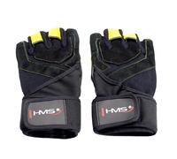 Guanti da palestra HMS RST01 nero/giallo - taglia M