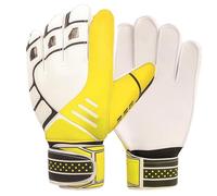 Guanti da portiere calcistico, mesh traspirante e lattice migliorato, stabilità della guardia del polso a doppio polso, PU leggera per junior/adulto yellow