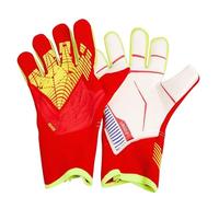 Guanti da portiere da calcio, presa naturale in lattice e maglia traspirante, cinturino regolabile con consistenza 3D, leggero per allenamento/match Orange