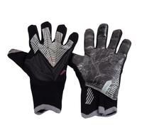 Guanti da portiere da calcio, presa naturale in lattice e maglia traspirante, cinturino regolabile con consistenza 3D, leggero per allenamento/match Black