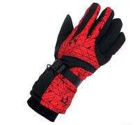 Guanti da sci da uomo con touchscreen, foderati in caldo pile, guanti invernali da trekking, impermeabili, con palmo antiscivolo, per ciclismo, alpinismo, sport sulla neve, colore nero (A)