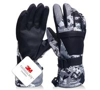 Guanti da Sci Invernali Impermeabili - Termici Protettivi Antiscivolo per Uomo e Donna - Caldi per Snowboard, Ciclismo (S)