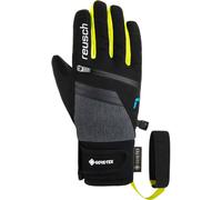 Guanti da sci REUSCH Travis GORE-TEX (nero / mélange nero / giallo di sicurezza) Junior 4,5