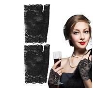 Guanti Da Tè,Guanti Senza Dita Corti - Accessorio per Costumi Protezione UV per Foto Matrimonio Festa Eventi Eleganti Cosplay