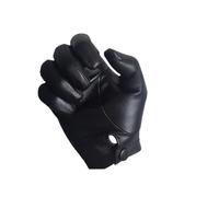 Guanti da uomo in pelle sottile senza fodera Italia Guanti da polso in pelle aderente Guanti invernali caldi guanti touch screen neri sfoderati L