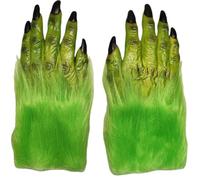 Guanti di Halloween Natale Maschera Costume di Adulti Uomini Donne Mostro Lattice Universale Verde Pelosi Demone Horror Fantasma Carnevale Cosplay Mascherata Riunioni di famiglia Feste a tema