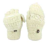 Guanti di Lana Tiro a Segno Manopola Pile Foderato Misto Maglia Nepal Fatto Mano