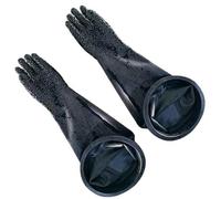 Guanti di mobile sabblast, guanti blaster sabbia di sabbia per sabbiatura abrasiva mobile abrasivo 6-inch rubber ring + one pair of granular gloves (diameter 200mm) Sandblasting gloves
