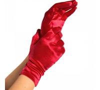 Leg Avenue Wrist Length Satin Gloves 2B Red