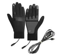 Guanti di riscaldamento invernale | Guanti riscaldati elettrici USB | Imploratura impermeabile, fodera in pile, ritmo di calore, pannello touch compatibile, antiscivolo, di protezione a freddo,