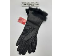 Guanti Donna Fodereati - Pelle/Pelliccia/Seta - Nero - Cod.A30 - Bruno Carlo