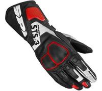 Spidi STS-3 Guanti da moto da donna, nero-rosso, taglia M per donne