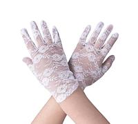 Guanti Eleganti in Pizzo Floreale Vintage - Accessori Donna Anni '30 per Sera, Matrimonio, Tea Party, Prom e Cosplay