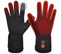 Guanti Elettrici Riscaldati Foderato con Batteria Ricaricabile Touchscreen Uomo e Donna Sottili Guanti Termici Invernali Scaldamani per Ciclismo Sci Caccia Pesca Morbo di Raynaud Artrite