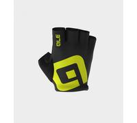 Guanti Alé Air corti nero giallo fluo - S