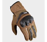 GUANTI ESTIVI TRASPIRANTI AIR LS2 KUBRA MAN GLOVES BROWN PROTEZIONI NOCCHE DITA