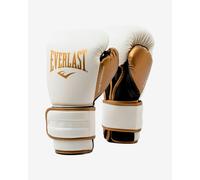 Everlast Powerlock2 Boxing Gloves White/Gold 12oz - Enhanced Performance and Style. Ideal Training Gloves for Boxing