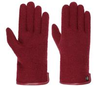 Guanti Follati in Lana con Pelle by Roeckl rosso bordeaux 7 HS