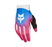 FOX 180 Collect Guanti da motocross, rosa-blu, taglia S per maschi