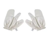 Guanti Garshana Guanti da massaggio in seta grezza, tessuto di seta grezza naturale per il massaggio ayurvedico e la stimolazione del flusso sanguigno, rimozione delle cellule morte (2Pcs)