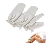 Guanti garshana guanti massaggio di seta grezzi massaggio ayurvedico, guanti a spazzolatura a secco per esfoliazione del corpo e massaggio linfatico, guanti di seta per donne e uomini (2pcs)