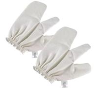 Guanti garshana seta grezza, guanti massaggio massaggio ayurvedico, seta grezza al 100% per massaggio a spazzola per la pelle secca, può essere usato su tutto il corpo (2Pcs)