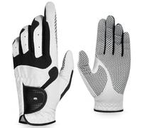Guanti Golf Guanti Singoli da Golf Abbigliamento da Golf Guanti da Allenamento for Altalena Traspiranti in Microfibra da Uomo Particelle Antiscivolo morbide e Confortevoli Guanto Golf(Left White,26)