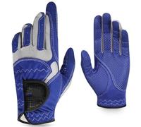 Guanti Golf Guanti Singoli da Golf Abbigliamento da Golf Guanti da Allenamento for Altalena Traspiranti in Microfibra da Uomo Particelle Antiscivolo morbide e Confortevoli Guanto Golf(Left Blue,26)