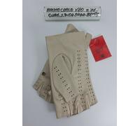 Guanti Guida senza dita Donna - Pelle - Beige - Cod.V10 - Bruno Carlo
