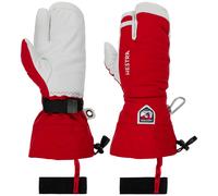 Hestra Army Leather Heli 3 Finger - guanti sci freeride 7 Red unisex